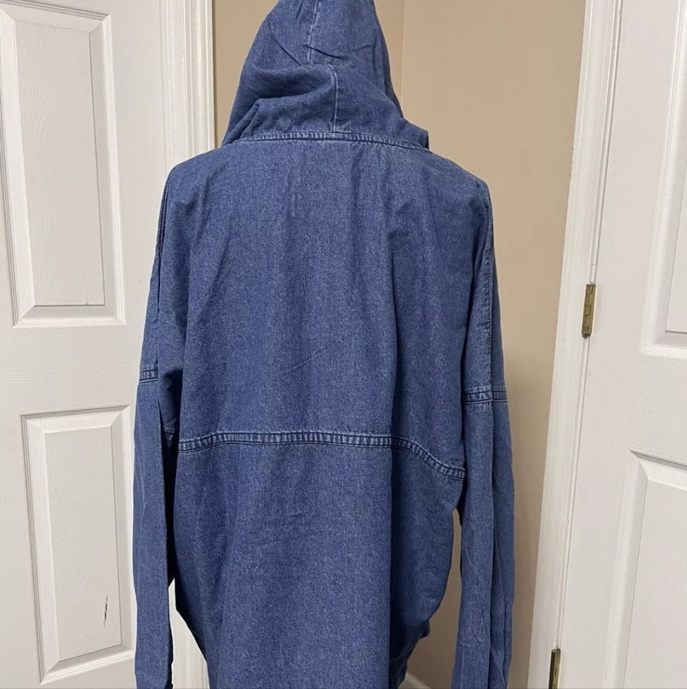 Spirit Jersey Size Large Cotton Denim Oversized Hoodie - Picture 2 of 8